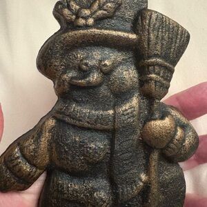 Vintage Snowman Stocking Holder